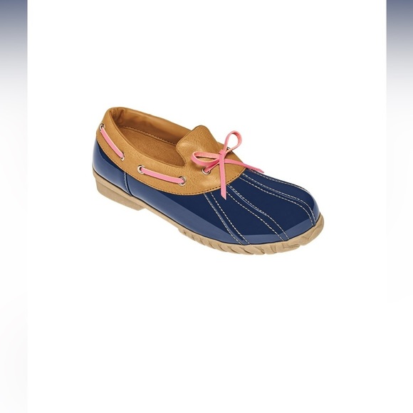 Sporto Shoes - Sporto Women’s Patty Navy/Pink Duck Shoe Boots Size 10 New